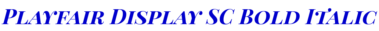 Playfair Display SC Bold Italic шрифт